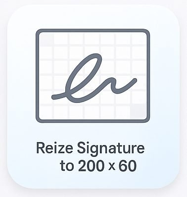 Signature Size 200×60 Pixels